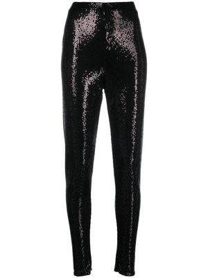 Alexandre Vauthier sequinned high-waisted leggings - Black