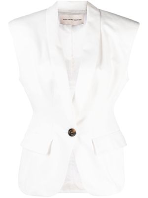Alexandre Vauthier single-breasted cotton waistcoat - White