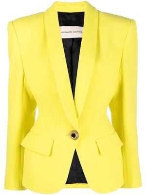 Alexandre Vauthier single-breasted wool blazer - Yellow