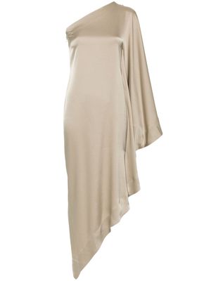 Alexandre Vauthier strapless asymmetric maxi dress - Neutrals