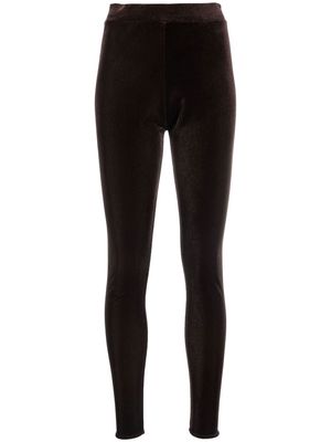 Alexandre Vauthier stretch jersey leggings - Brown