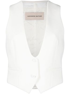 Alexandre Vauthier tailored button-fastening vest - White