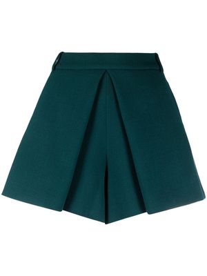 Alexandre Vauthier tailored pleated high-waisted shorts - Green