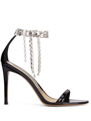 Alexandre Vauthier Tiffany 105mm crystal-embellished sandals - Black