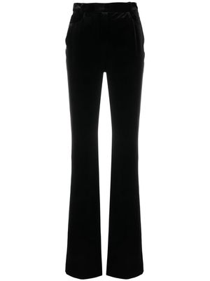 Alexandre Vauthier velvet-effect flared trousers - Black