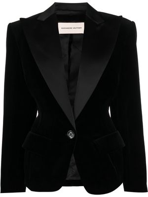 Alexandre Vauthier velvet single-breasted blazer - Black