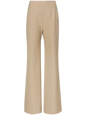 Alexandre Vauthier wide-leg crepe trousers - Neutrals