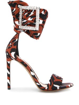 Alexandre Vauthier Yasmine leopard sandals - Red