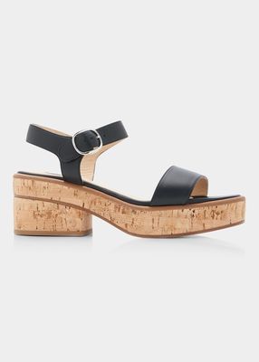Alexandria Leather Platform Sandals