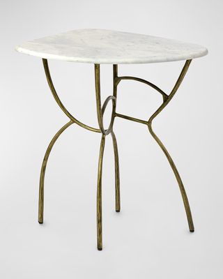 Alexi Tall Marble Side Table