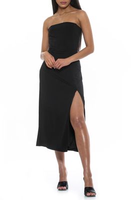 Alexia Admor Ellie Strapless Midi Length Dress in Black