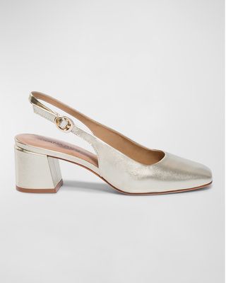 Alexia Metallic Slingback Pumps