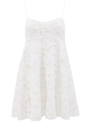Alexis Adonna embroidered mini dress - White