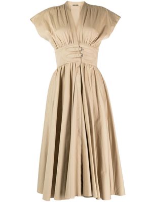 Alexis Bardello cotton midi dress - Brown