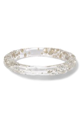 Alexis Bittar Confetti Crystal Lucite Slim Bracelet in Crystal/Clear
