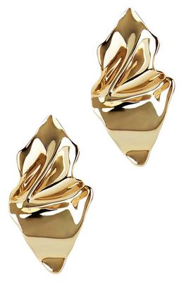 Alexis Bittar Crumpled Drop Earrings in Gold