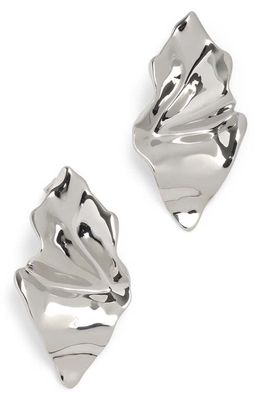 Alexis Bittar Crumpled Drop Earrings in Silver