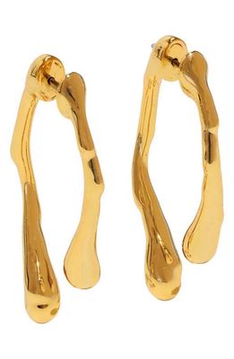 Alexis Bittar Drippy Ear Jackets in Yellow Gold