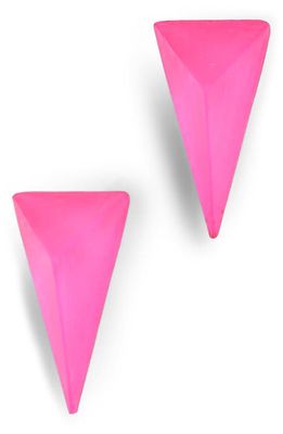 Alexis Bittar Essentials Lucite Earrings in Neon Pink