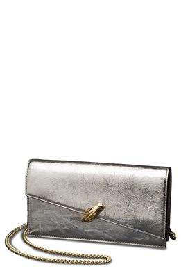 Alexis Bittar In My Dreams Metallic Leather Convertible Bag in Silver