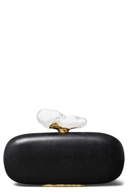 Alexis Bittar Leather Minaudière in Black