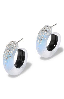 Alexis Bittar Lucite Crystal Hoop Earrings in Opal