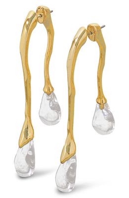 Alexis Bittar Lucite Drop Ear Jackets in Clear
