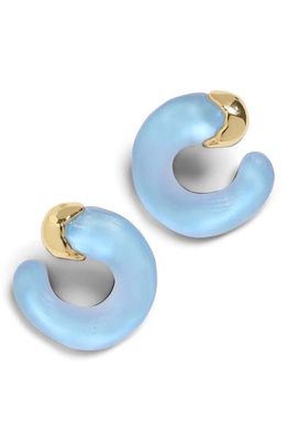 Alexis Bittar Lucite Molten Frontal Hoop Earrings in Opal