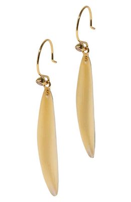 Alexis Bittar Lucite Sliver Drop Earrings in Gold