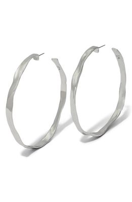 Alexis Bittar Molten X-Large Hoop Earrings in Silver