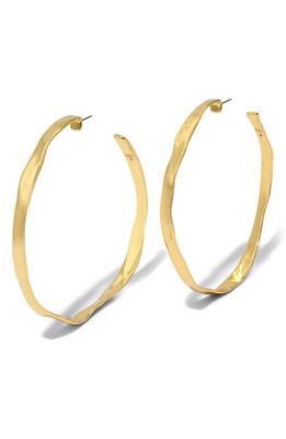 Alexis Bittar Molten X-Large Hoop Earrings in Yellow Gold