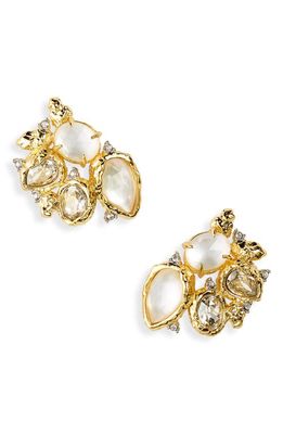 Alexis Bittar Pebble Cluster Stud Earrings in Gold