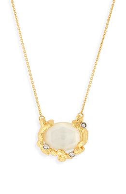 Alexis Bittar Pebble Pendant Necklace in Ivory Stones