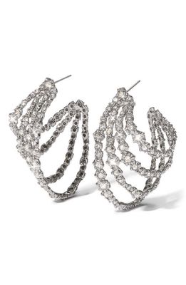 Alexis Bittar Punk Royale Crystal Multi Hoop Earrings in Crystals