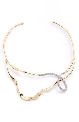Alexis Bittar Solanales Crystal Collar Necklace in Champagne