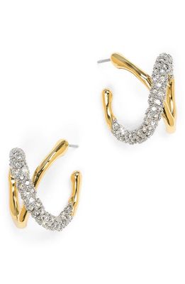 Alexis Bittar Solanales Crystal Orbit Hoop Earrings in Crystals