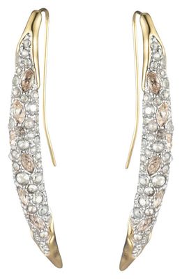 Alexis Bittar Solanales Crystal Spear Earrings in Champagne