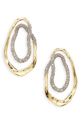 Alexis Bittar Solanales Double Front Hoop Earrings in Crystals
