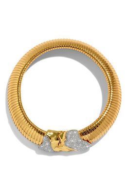 Alexis Bittar Solanales Skinny Crystal Pavé Tubogas Collar Necklace in Crystals/Gold