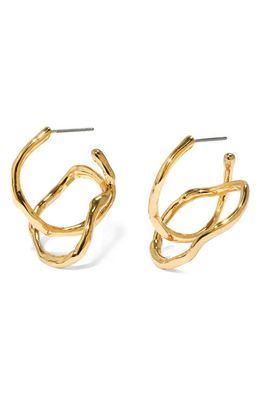 Alexis Bittar Solanales Twisted Interlock Earrings in Gold