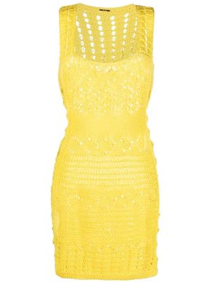 Alexis crochet-knit mini dress - Yellow