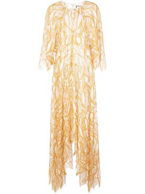 ALEXIS Diona embroidery dress - White