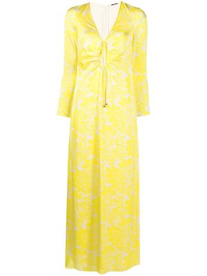 Alexis Elmina begonia-print dress - Yellow