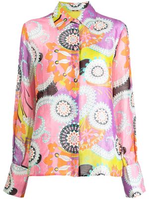 Alexis graphic-print long sleeves shirt - Pink