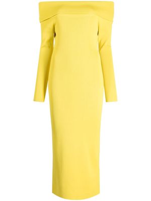 Alexis Justine off-shoulder dress - Yellow