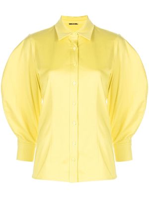 Alexis long puff-sleeved shirt - Yellow
