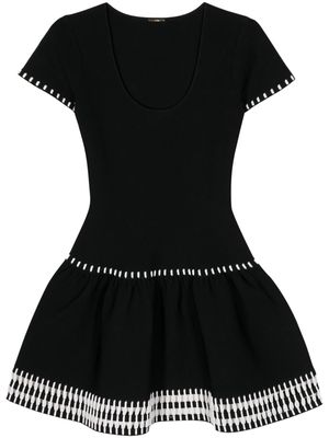 Alexis Lorie crochet-trim minidress - Black