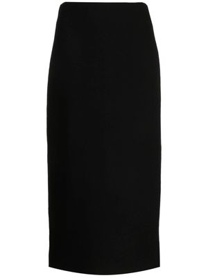 Alexis Yasmeen wool midi pencil skirt - Black