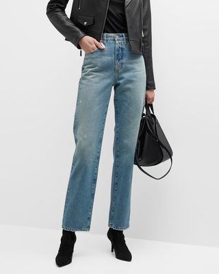 Alexxis High Rise Vintage Straight Jeans