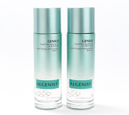 Algenist GENIUS Liquid Skin Resurfacing 2% BHA Toner 3.4oz Duo